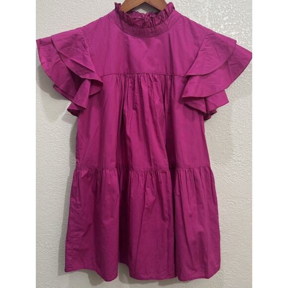 Anthropologie Maeve Ophelia Babydoll Tunic Pink Size S - Picture 3 of 8